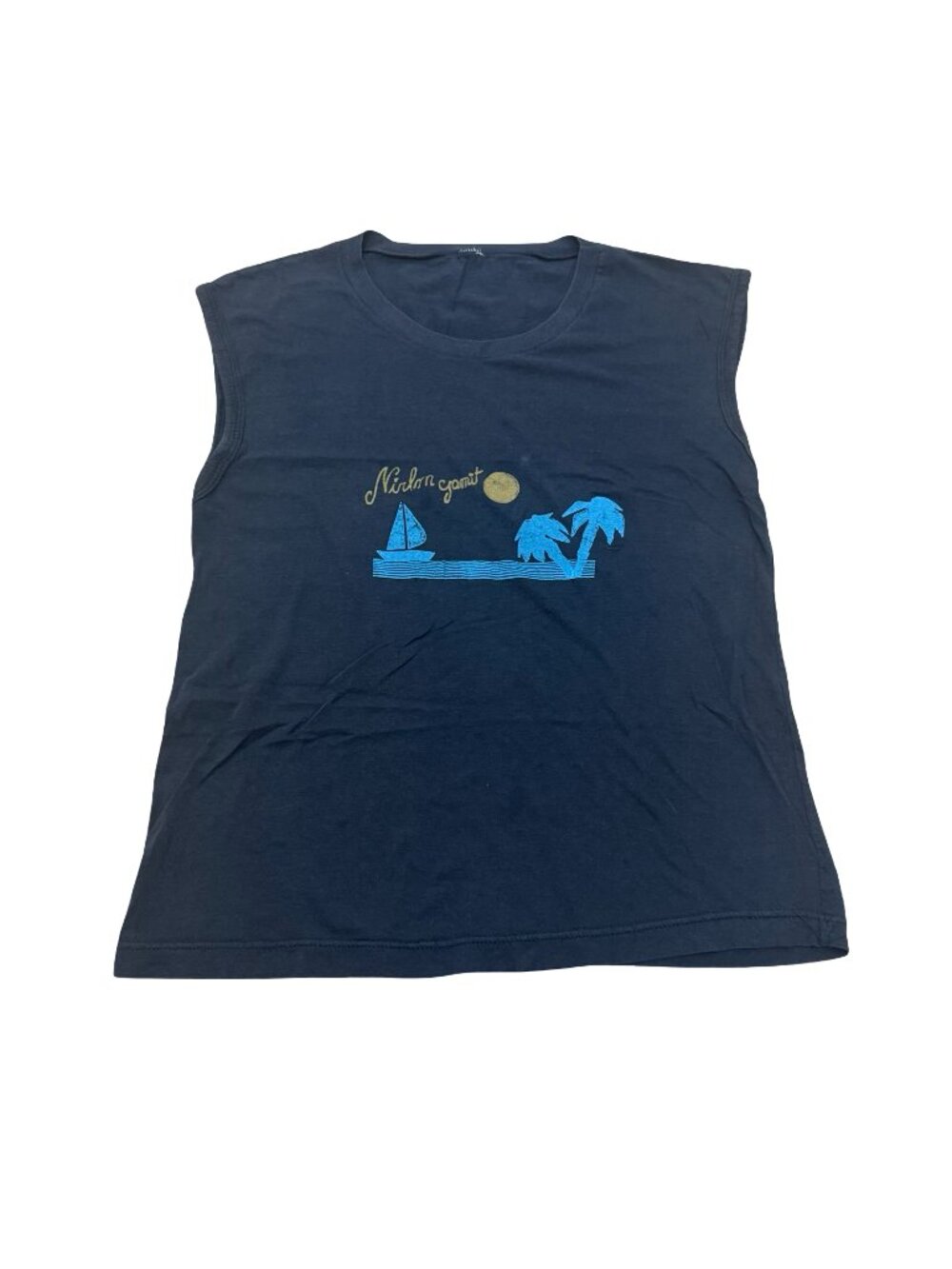 Vintage Nolan Gromit Black Sleeveless Tank Top Shirt
